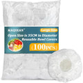 MAQIHAN 100 Bowl Covers Bread Proofing - Extra Large Plastic Wrap for Food Sourdough Bread Baking Rising Elastic Reusable Plate Covers Outdoor Food Fresh Keeping Bags Shower Cap Hair Deep Conditioning