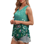 OFEEFAN Womens Tank Tops V Neck Sleeveless Flowy Loose Fit Basic Casual Summer Tops