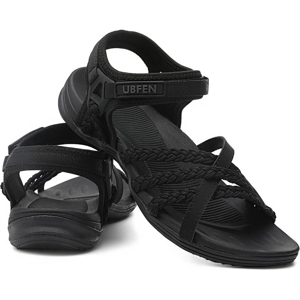 Ubfen Womens Hiking Sandals Outdoors Water Sport Arch Support | Comfortable Adjustable Ankle Strap, Lightweight Suitable For Beach, Travel, Golf And Daily Wear