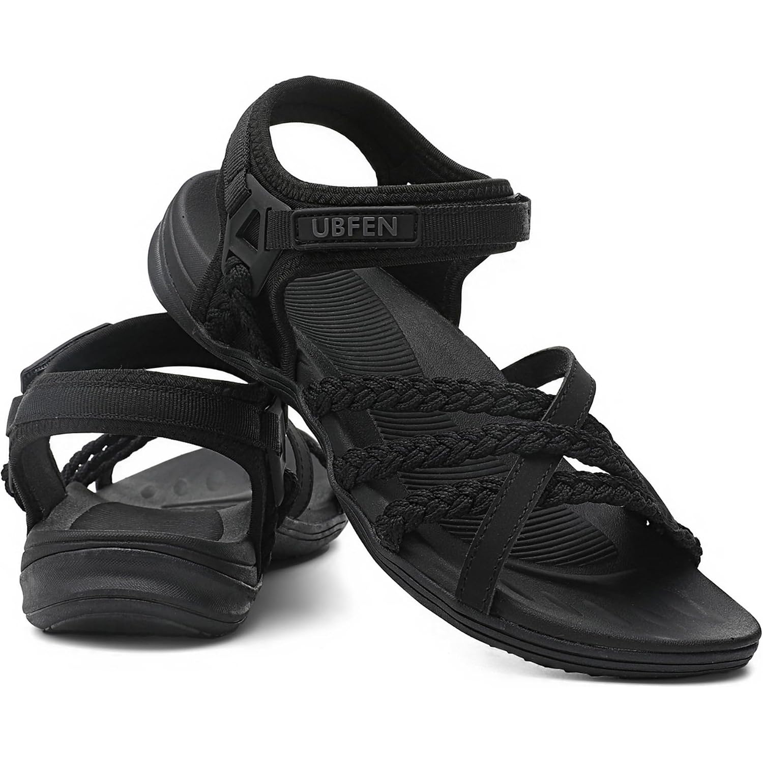 Ubfen Womens Hiking Sandals Outdoors Water Sport Arch Support | Comfortable Adjustable Ankle Strap, Lightweight Suitable For Beach, Travel, Golf And Daily Wear