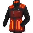 Venustas Women'S Fleece Heated Jacket With Battery Pack, Soft Lightweight Heating Coat For Outdoor Activities