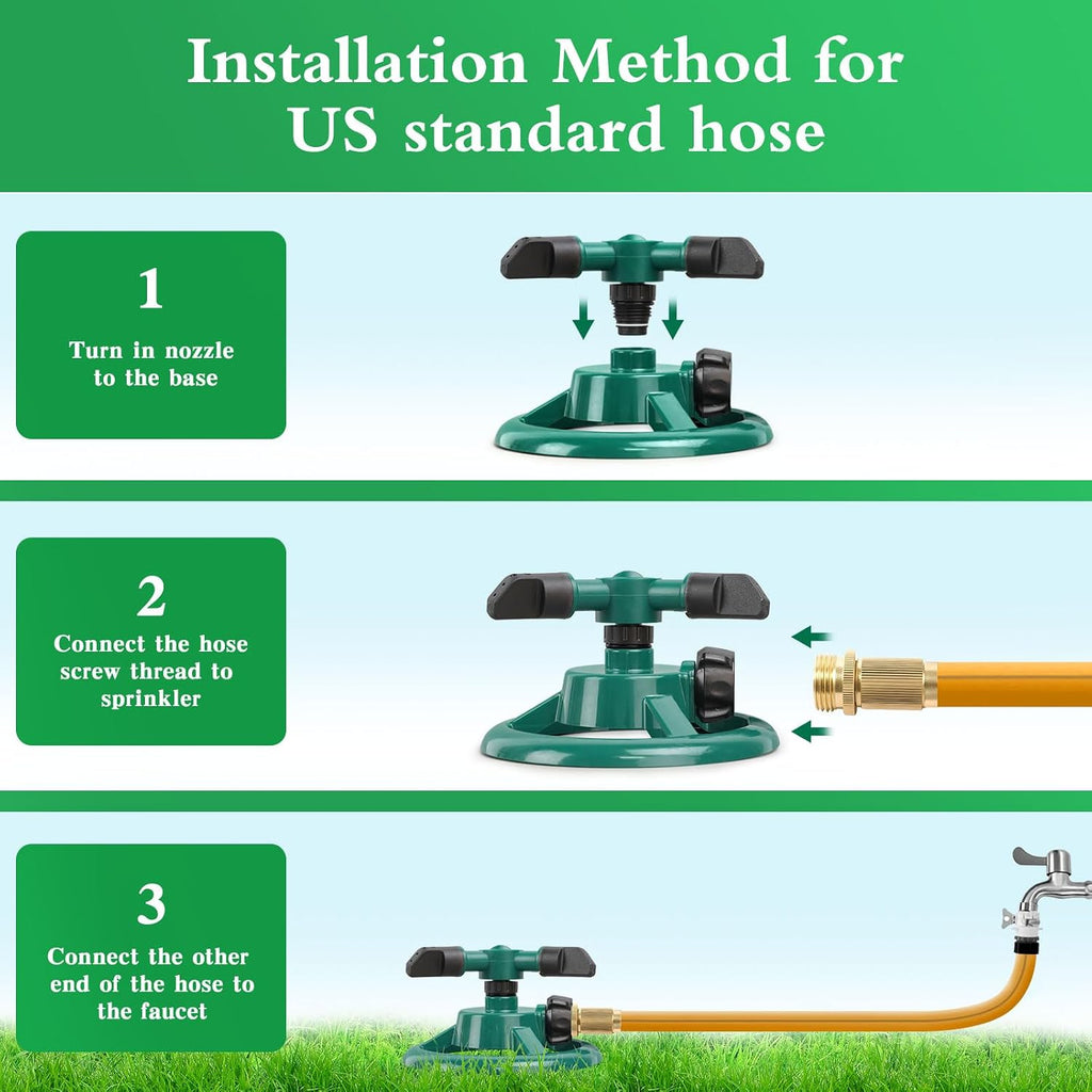 Sprinklers For Yard, Water Sprinkler For Lawn, 360 Degree Rotating Lawn Sprinkler For Yard Large Area, Sprinklers For Kids, Pets Playing