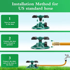 Sprinklers For Yard, Water Sprinkler For Lawn, 360 Degree Rotating Lawn Sprinkler For Yard Large Area, Sprinklers For Kids, Pets Playing