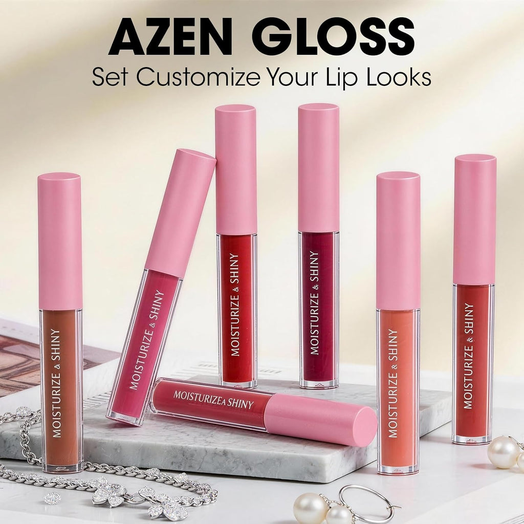 Azen 30 Pack Lip Gloss Bulk Set, Shimmery Lip Gloss For Women And Girls With Rich Varied Colors, Mothers Day Gifts For Women