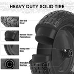 Ticonn 4.80/4.00-8 Tire, 14.5" Flat Free Wheelbarrow Tire And Wheel, Solid Replacement Tires With 3" Centered Hub, 5/8" 3/4" Bearings, Universal Fit 4.80/4.00-8, 3.50/3.00-8, 4.00-6 (Black)