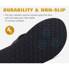 Kuailu Men'S Yoga Mat Leather Flip Flops With Arch Support Comfortable Cushion Walking Thong Sandals Slip On Indoor Outdoor