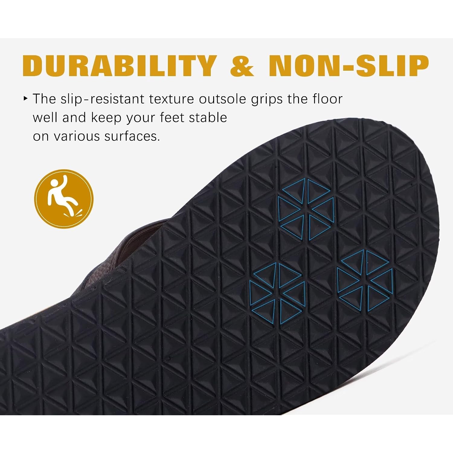 Kuailu Men'S Yoga Mat Leather Flip Flops With Arch Support Comfortable Cushion Walking Thong Sandals Slip On Indoor Outdoor