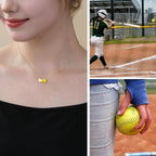 Softball/Soccer/Volleyball/Basketball Necklace for Girls Women, Sports Accessories Jewelry Gift for Lovers 16+3 Inches