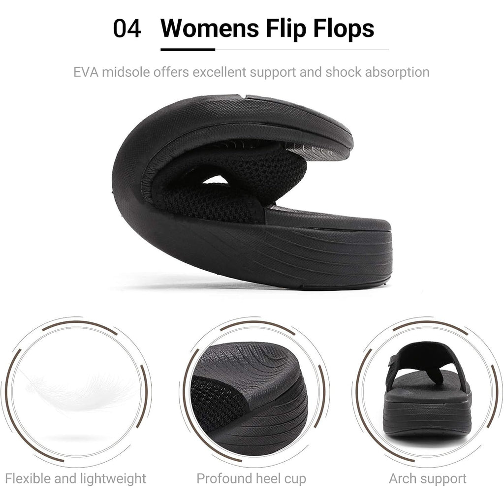 Dream Pairs Women'S Arch Support Soft Cushion Flip Flops Thong Sandals