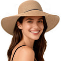 Sun Hats for Women, Straw Hats UPF 50+ Sun Protection, Wide Brim Womens Beach Hat for Summer Travel