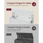 Vasagle Storage Chest, Storage Bench With 2 Fabric Drawers, Farmhouse Style, For Entryway, Bedroom, Living Room, 15.7 X 39.4 X 19.9 Inches, Cloud White Ulsb043W01