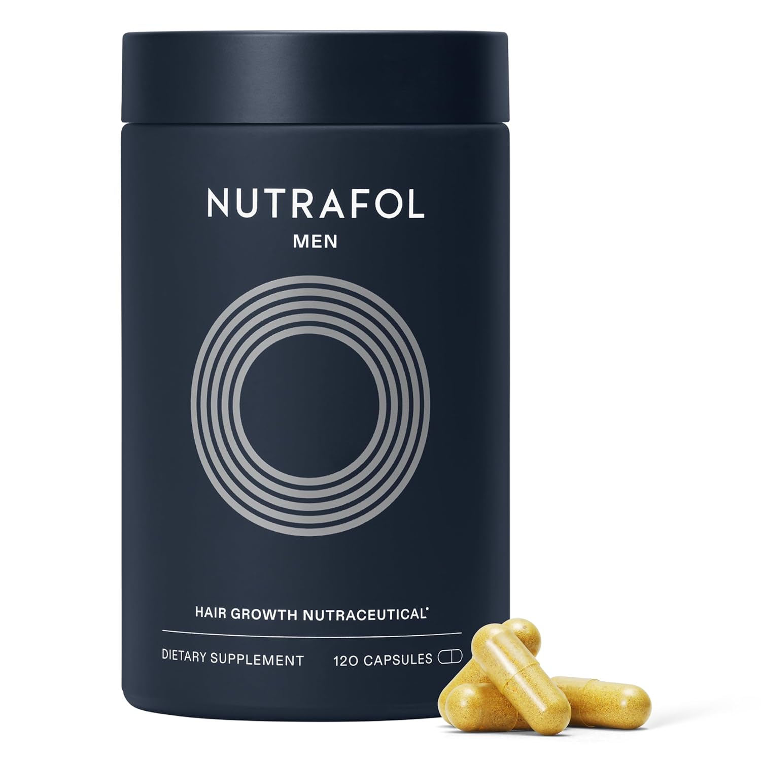 Nutrafol Men Hair Growth Supplements Ages 18-49 for Thinning Hair Clinically Tested for Visibly Thicker Hair and Scalp Coverage Dermatologist Recommended 1 Month Supply
