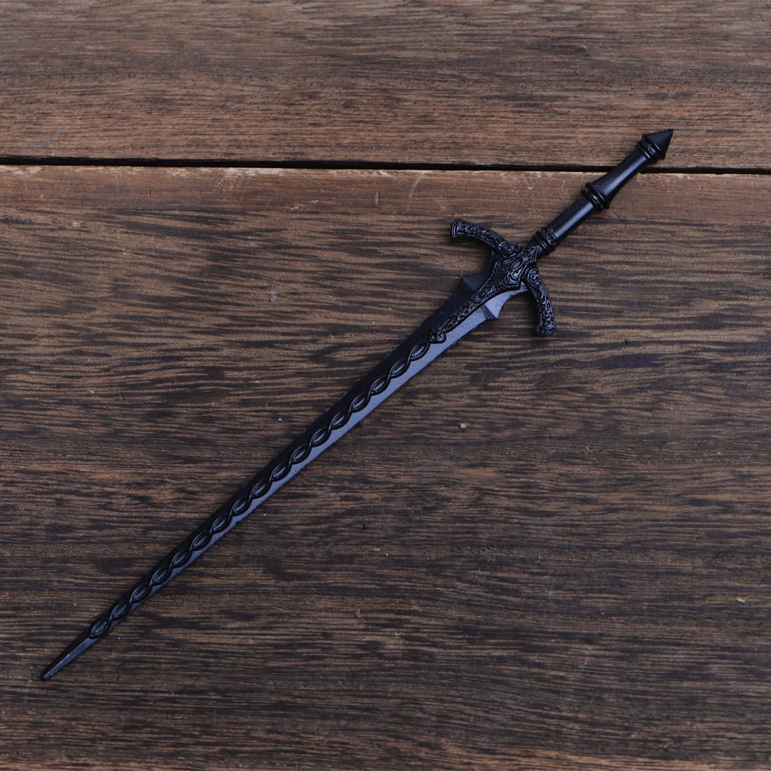 2Pcs Retro Viking Hair Sticks – Black Gothic Metal Sword Hair Pins For Women, Perfect For Renaissance Festivals, Halloween, Thick Hair & Updos (Rlal)