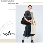 Angel Kiss Large Purses And Handbags For Women Washed Faux Leather Crossbody Hobo Satchel Shoulder Handbag Tote Purse