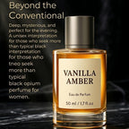 Ambery Vanilla Eau De Parfum For Women - Perfume Spray With Coffee, Jasmine, Cedarwood & Patchouli Notes - Gourmand Fragrance, 1.7 Fl Oz (Vanilla Ambery)