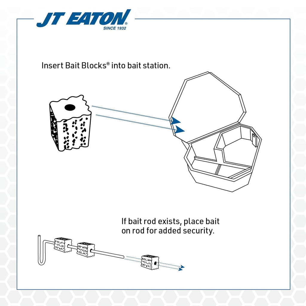 J.T. Eaton 704-Pn Bait Block, Solid, 1 Oz, Pail | 1 Oz Anticoagulant Bait Blocks; Peanut Butter Flavor; For Use In Tamper-Resistant Bait Stations; 4 Lb Pail