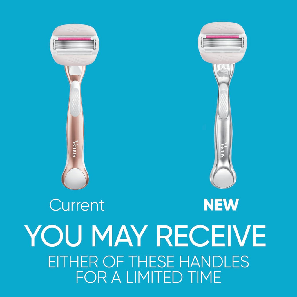 Gillette Venus ComfortGlide plus Olay Sugarberry Women’s Razor, Rose Gold Metal Handle + 4 Blade Refills, 5-Blade Razor Cartridges, Moisture Bars