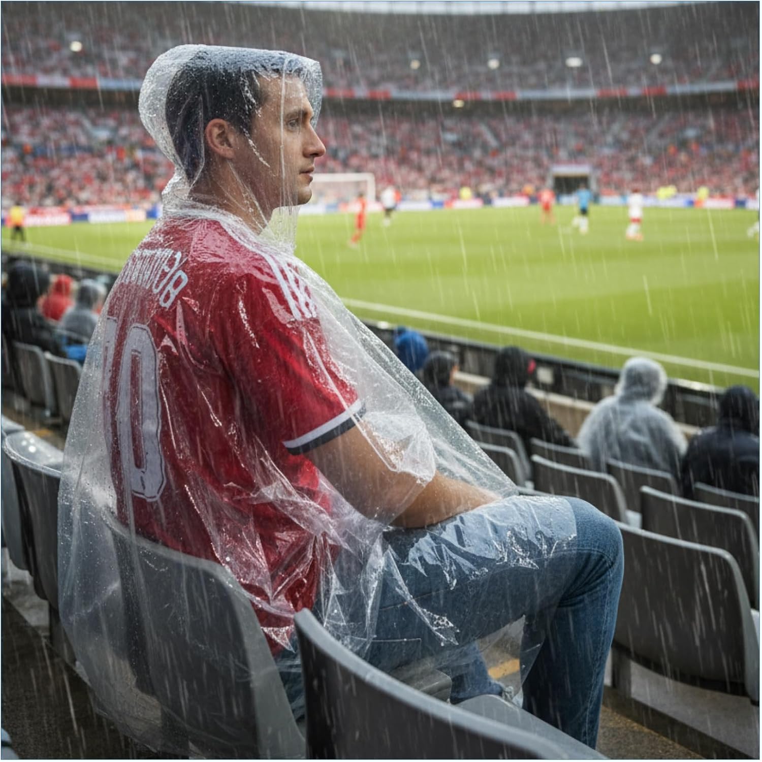 Opret 5/10/20 Pack Rain Ponchos, Disposable Emergency Ponchos Bulk Unisex Waterproof Raincoat For Adults With Drawstring Hood