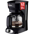 Mueller 12-Cup Drip Coffee Maker - Borosilicate Carafe, Auto-Off, Reusable Filter, Anti-Drip, Keep-Warm Function, Clear Water Level Window Coffee Machine, Kitchen Essentials & Accessories