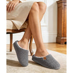 Evshine Memory Foam Fuzzy Slippers For Women Curly Fleece House Shoes Warm Indoor Outdoor Home Slip On