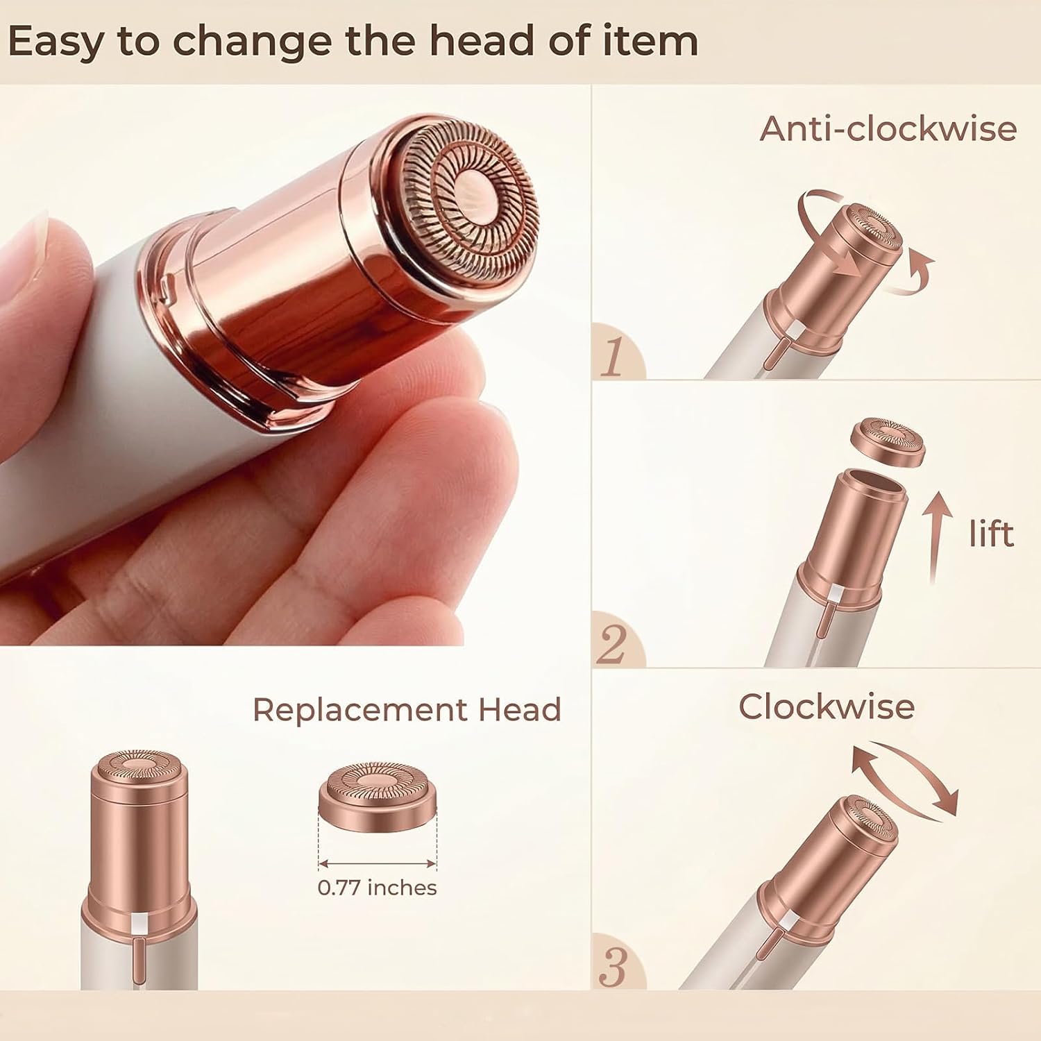 Replacement Heads for Flawless Facial Hair Remover, Replacement Blades for Finishing Touch Flawless Hair Removal Gen 2