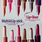 Fwee Long Lasting Dual Coloring Stick Lip Liner, Pretty Savage | All-In-One Dual Stick, Retractable Lip Liner Lipstick Combo, Satin Finish | Smooth Glide, Smudge-Proof | 1.2G (06 Pretty Savage)