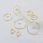 Gokeey Gold Hoop Earrings Set for Women,14k Gold Plated Gold Hoops with Sterling Silver Post Hypoallergenic Thin Hoop Gold Earrings for Girls Trendy Jewelry Gifts