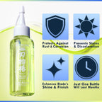 Yoshihiro 100% Pure Tsubaki Japanese Knife Maintenance Oil 3.4Oz(100Ml) With Complimentary Sabitori Rust Eraser And Microfiber Cloth
