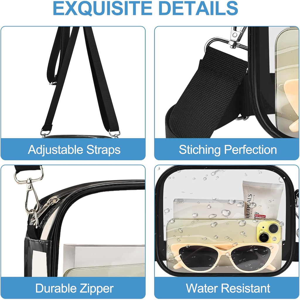 Clear Purse For Stadium Events -Clear Bag Stadium Approved Small Mini Sports Fan Handbags & Purses For Events Concerts