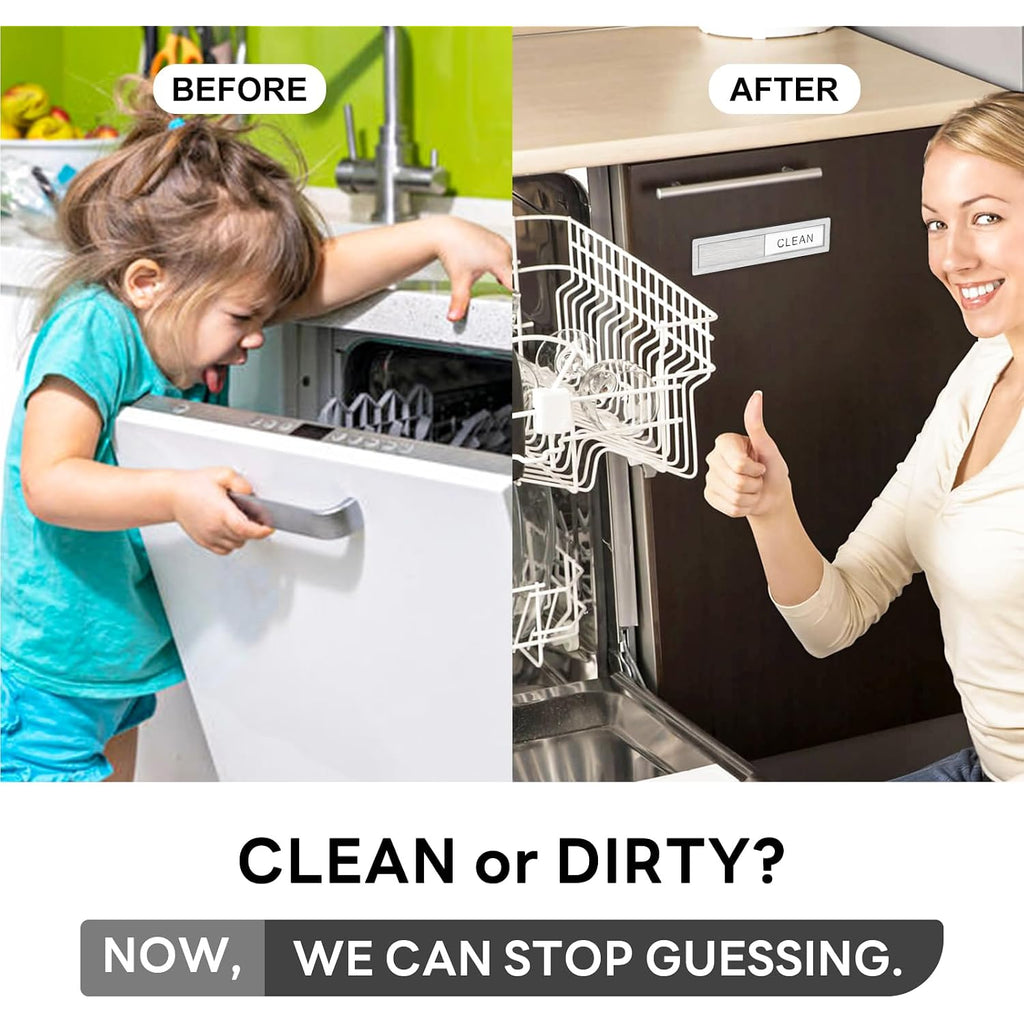 Kitchentour Dishwasher Magnet Clean Dirty Sign, Premium Stainless Steel Clean Dirty Magnet For Dishwasher Funny, Strong Magnet Non-Scratch Dishwasher Sign Kitchen Decor And Accessories