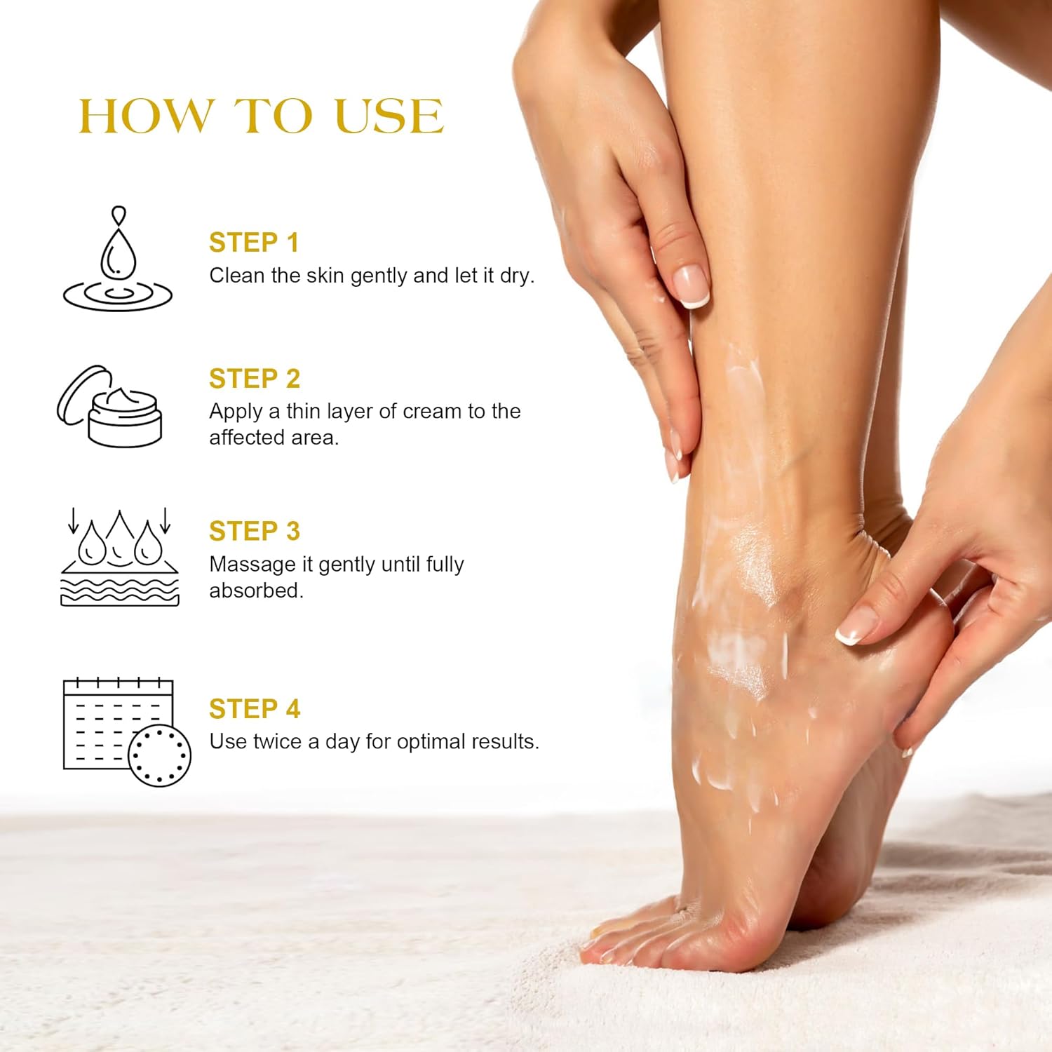 ASDToTio Urea Cream 42% - Foot Care for Dry Cracked Heels, Foot Lotion - With 2% Salicylic Acid, Tea Tree Oil, Shea Butter, Aloe Vera - For Feet, Hands, Heels, Elbows, Knees and More - 6 oz
