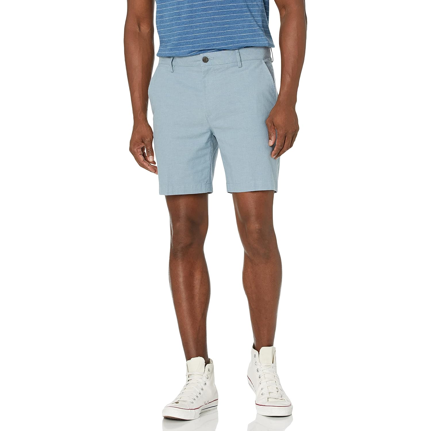 Amazon Essentials Men'S Slim-Fit 7" Lightweight Comfort Stretch Oxford Shorts With Tapered Leg