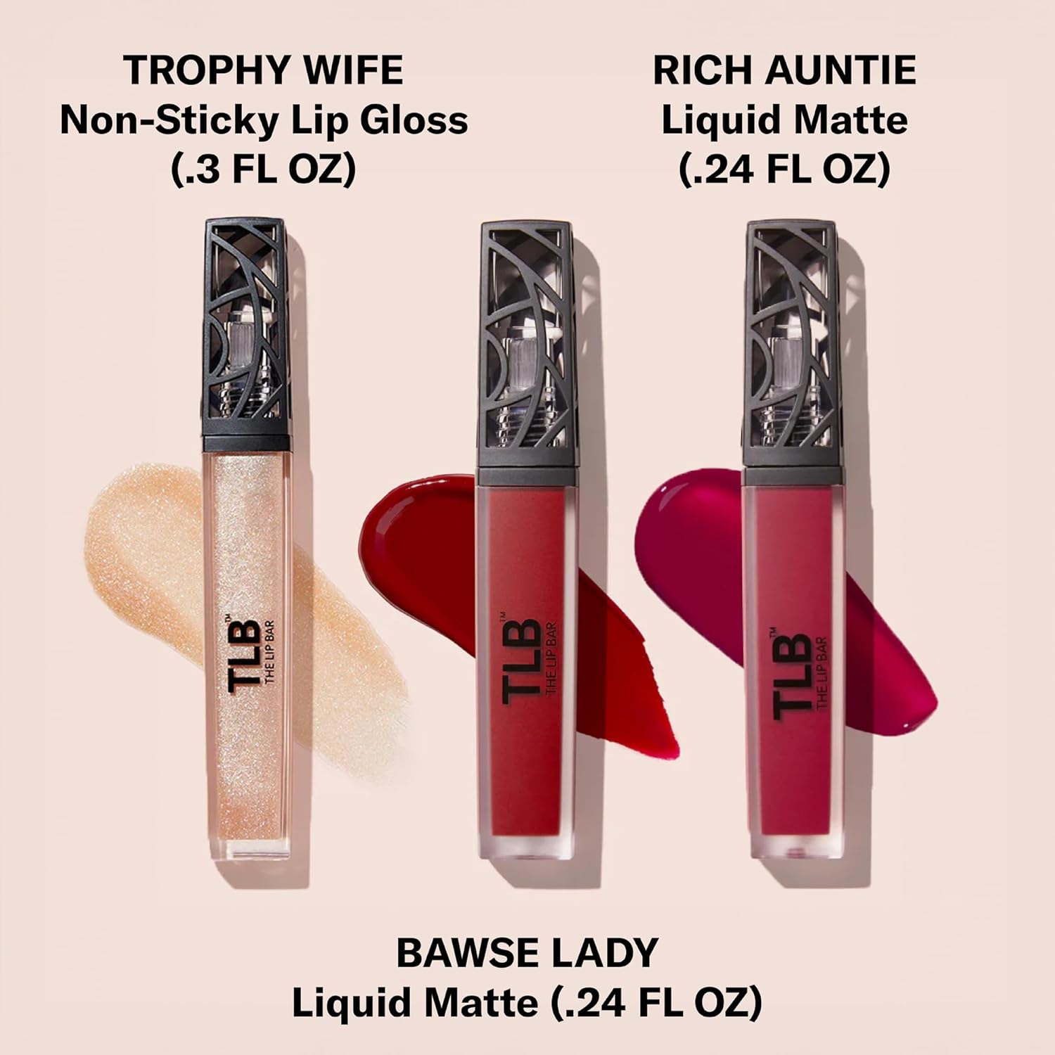 The Lip Bar - Perfect Pout Mini Lip Trio Gift Set (3 Products) - Nonstop Liquid Matte Lipstick & Non-Sticky Lip Gloss - Travel Size - Gift Box - Vegan, Gluten Free, Cruelty Free - Makeup & Cosmetics