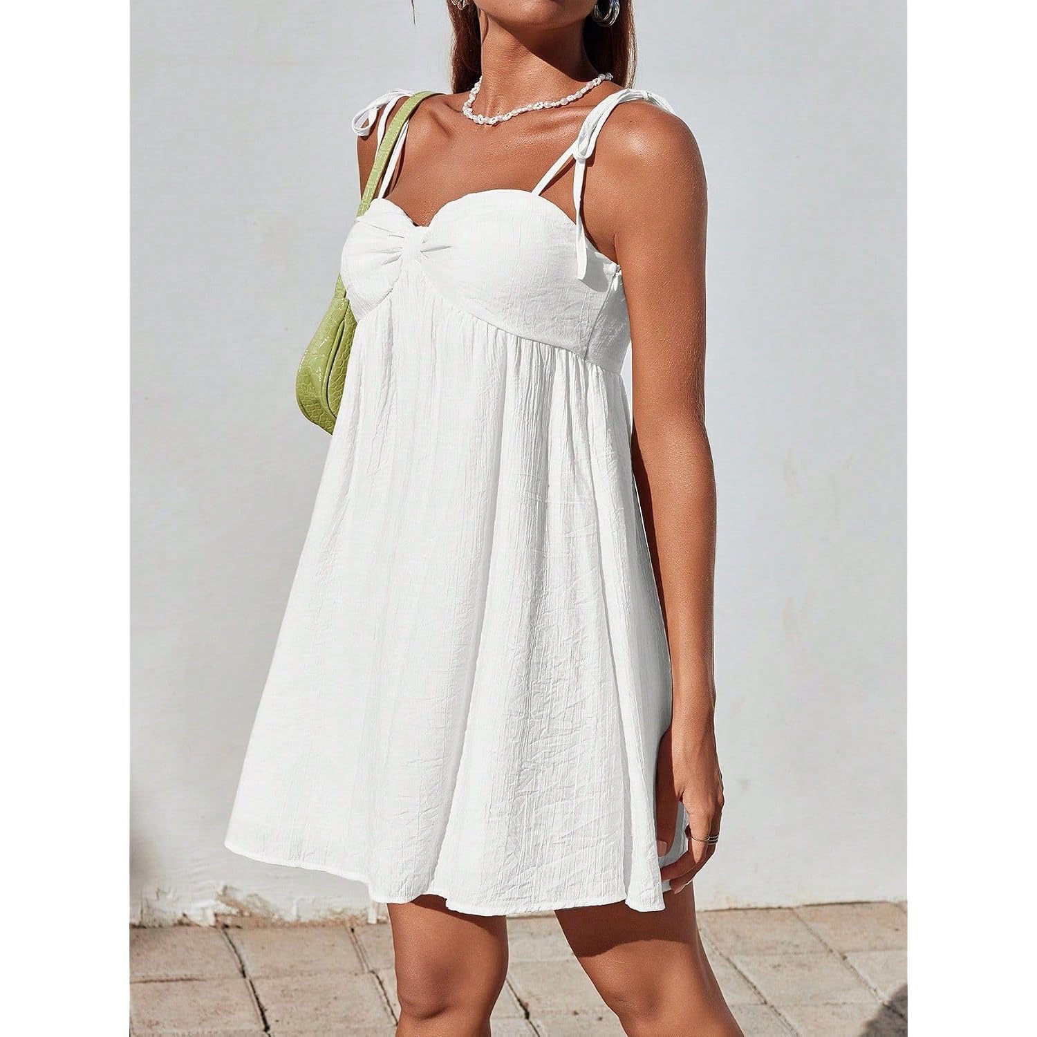 Narecte Casual Summer Dresses For Women Flowy Sun Dress Cute Mini Slip Dress Spaghetti Strap Dress