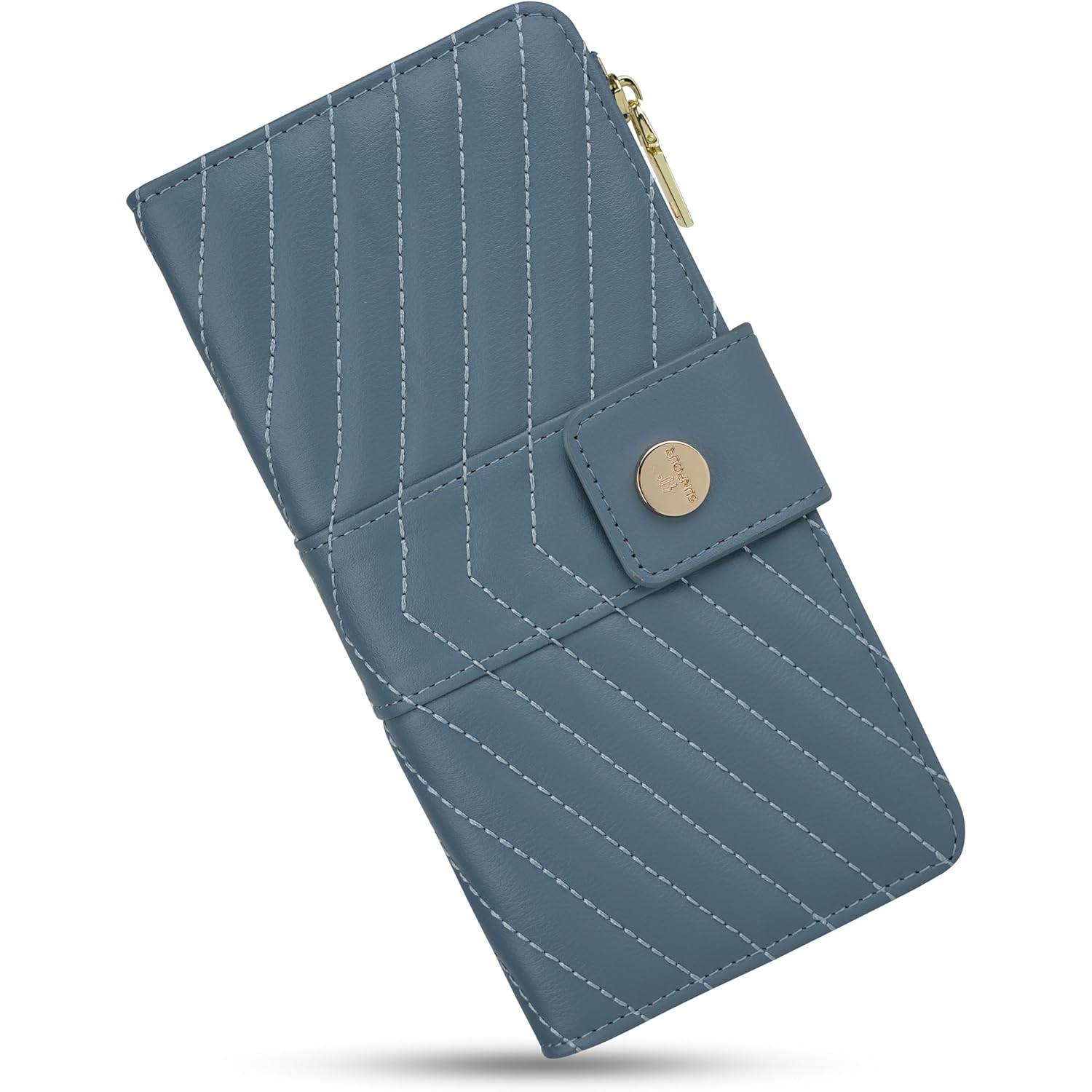Wallets for Women RFID Blocking Trifold Wallet, Large Capacity Leather Ladies Wallet with Credit Card Holder and Zipper Pocket