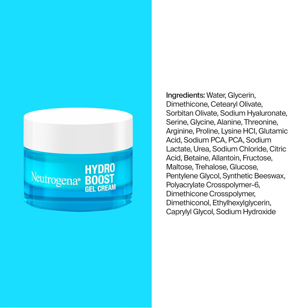 Neutrogena Hydro Boost Hydrating Gel Cream Face Moisturizer For Sensitive Skin 1.7 Fl Oz Plus Hydrating Gel Cleanser 0.5 Fl Oz Alcohol And Fragrance Free Hyaluronic Acid Daily Hydration Routine