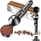 Coffee Scoop With Funnel For Ground Coffee, Protein Powder & Tea, For Reusable K Cup Refiller, 2Tbsp Mess-Free, Funnel Design Prevents Spills (Black, 1-Pack)