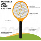 Jazb Electric Fly Swatter, Pack Of 3 Bug Zapper, Fly Zapper, Handheld Powerful 3000V Zapper Racket For Indoor, Mosquito & Flies - Racket Catcher With 3-Layer Safety Mesh