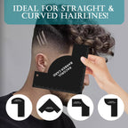 Enhancement Card for Barbers with Measurement Indicators, Reusable Hairline Shaping Tool, Beard Line Up Template, Color Spray Edge Line Up Tool, Easy to Clean Hairline Maker Guide for Barbers