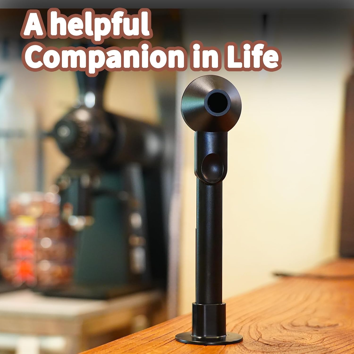 Coffee Scoop With Funnel For Ground Coffee, Protein Powder & Tea, For Reusable K Cup Refiller, 2Tbsp Mess-Free, Funnel Design Prevents Spills (Black, 1-Pack)