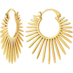 Statement Gold Earrings for Women - 18K Real Gold Plated Trendy Hoop Earrings Non Tarnish Hypoallergenic Gold Jewelry for Womens Fashion Big Earings for Woman