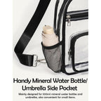 Clear Bag For Stadium Events, Clear Purses For Women Men, Transparent Crossbody Bag, See Through Large Sling Backpack