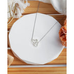 MANVEN Gifts for Grandma Necklace Interlocking Heart Necklace Birthday Gifts for Grandma from Granddaughter
