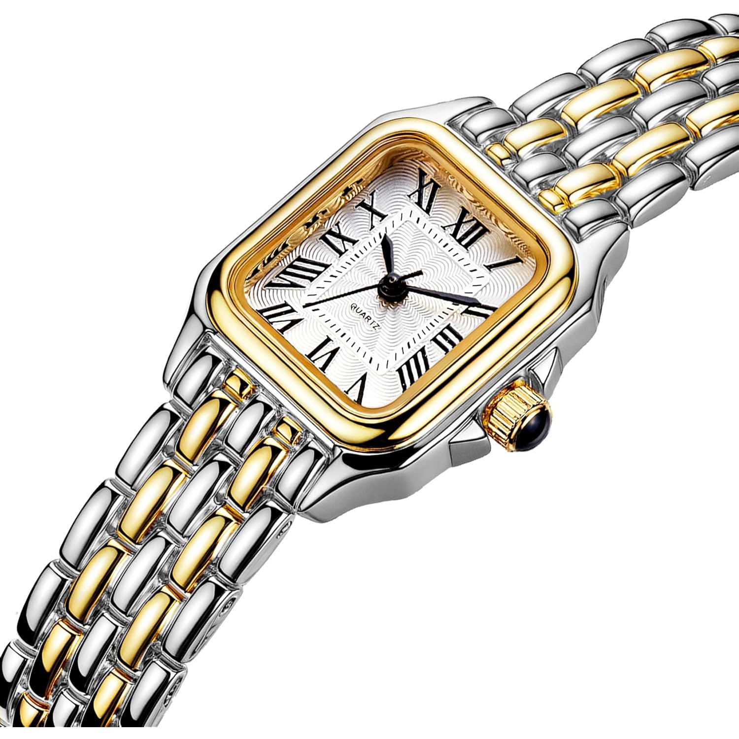 Bestkang Watches For Women Vintage Square Classic Luxury Watch With Roman Numerals Dial Gold Silver Two-Tone Stainless Steel Band Elegant Dress Women'S Wrist Watch