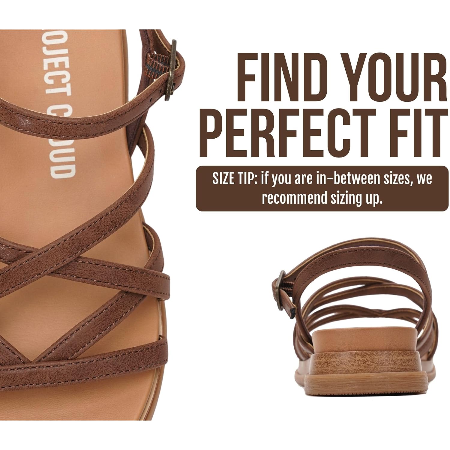 Project Cloud Wedge Sandals For Women 2026 - Comfortable Soft & Plush Insole Strappy Womens Sandals With Lightweight And Non-Slip Durable Outsole