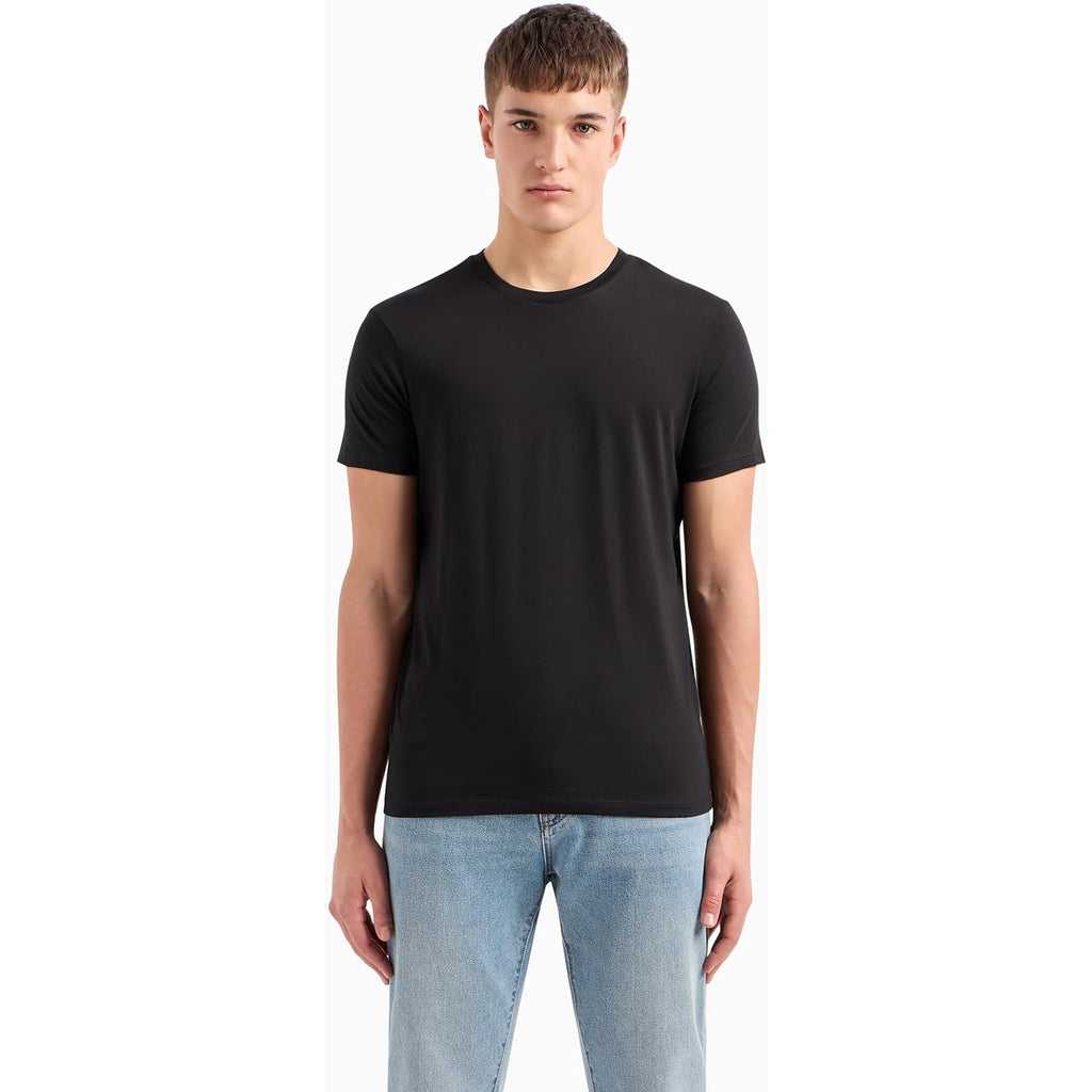 Armani Exchange Men'S Solid Colored Basic Pima Crew Neck