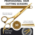 12 Pcs Professional Hair Cutting Scissors Set, Stainless Steel Haircut Shears With Thinning Scissors, Combs, Cape & Storage Case, Sharp & Durable For Men Women Kids, Home Salon Barber Use