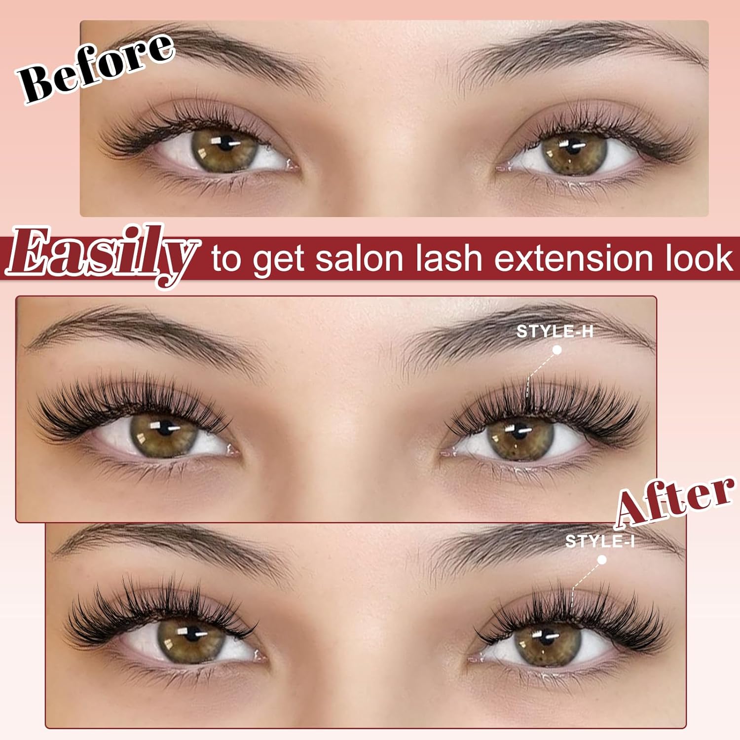 Higu Clace Magnetic Eyelashes 4 Pairs with Applicator Soft Natural Look Wispy Magnet Lashes without Eyeliner Easy to Wear and Remove (DJCX-F01)