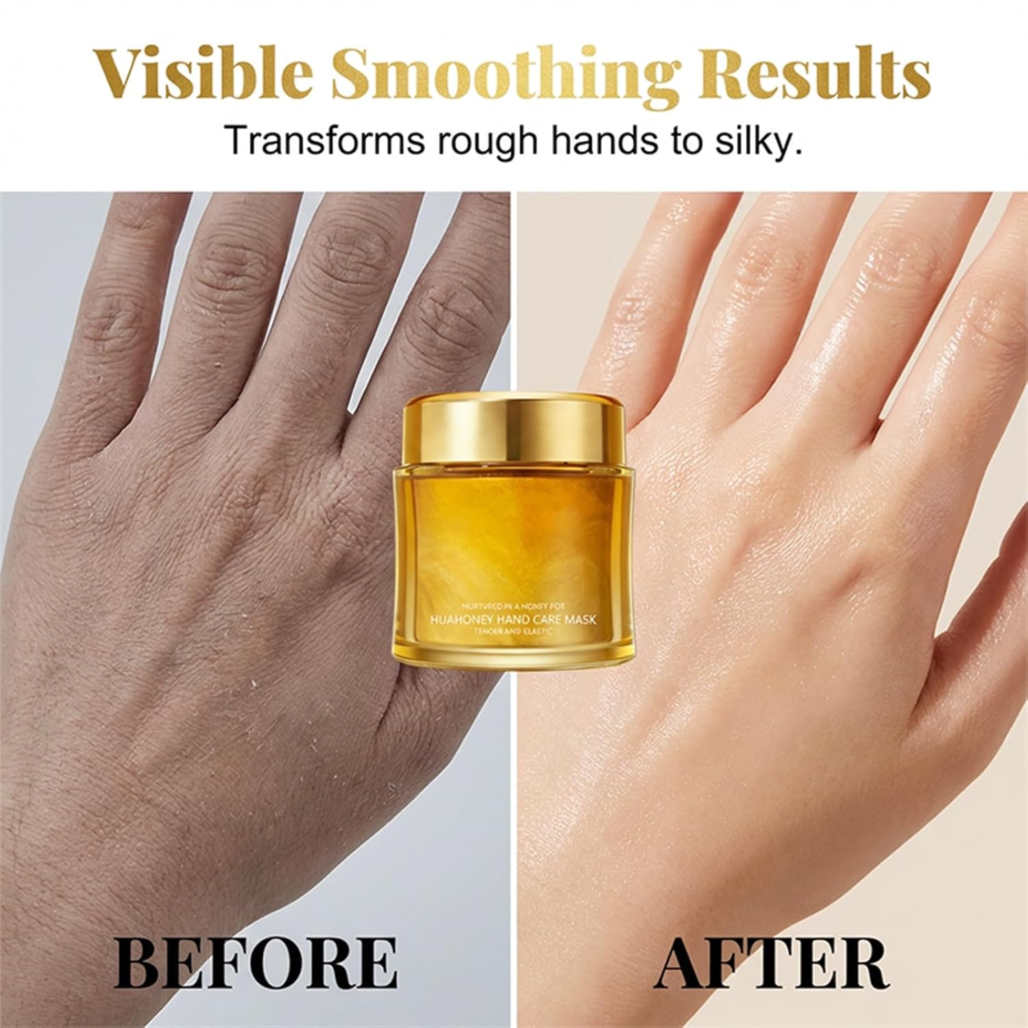 Moisturizing Nourishing Honey Hand Mask, Moisturizing Hydrating Nourishing Exfoliating Hands Mask for All Skin Types (2 Pcs)