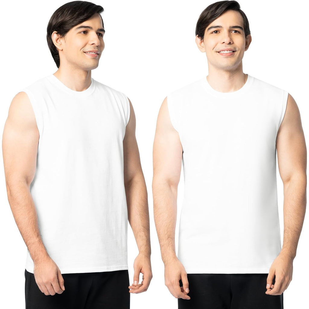 Fruit Of The Loom Men'S Eversoft Cotton Sleeveless T Shirts, Breathable & Moisture Wicking With Odor Control, Sizes S-4X
